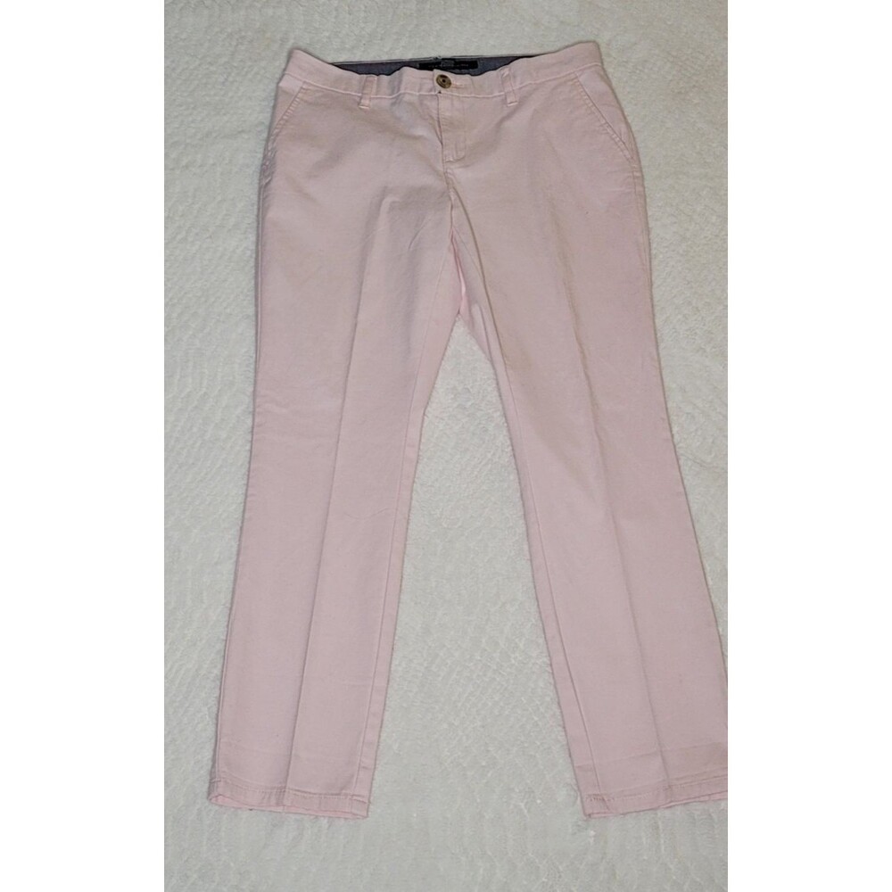 Tommy Hilfiger Womens Pink Slim Straight Pants Size 4 Stretch Cotton